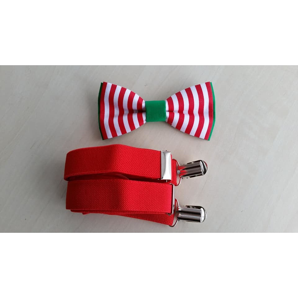 Set copil Craciun, papion cu elf