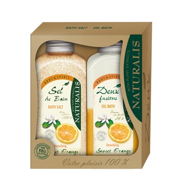 Set Cadou Naturalis Sare si Ulei de Baie Sweet Orange Set Cadou Naturalis Sare si Ulei de Baie Sweet Orange
