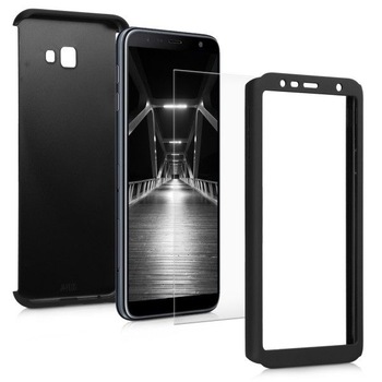 Husa Samsung Galaxy J4 Plus 2018 Flippy Full Cover 360 Negru Folie de protectie Husa Samsung Galaxy J4 Plus 2018 Flippy Full Cover 360 Negru Folie de protectie