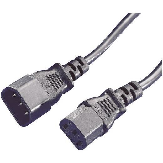 Prelungitor pentru cablu de alimentare , Assmann , IEC C14 tata (plug) IEC C13 mama (jack) ,1.2m , negru