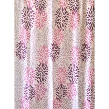 Perdea de baie, Zola, 180 x 180 cm - model flori lila Perdea de baie, Zola, 180 x 180 cm - model flori lila