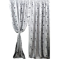 Set 2 draperii black-out MASTEL 140x245cmx2,culoare gri-negru,model B1