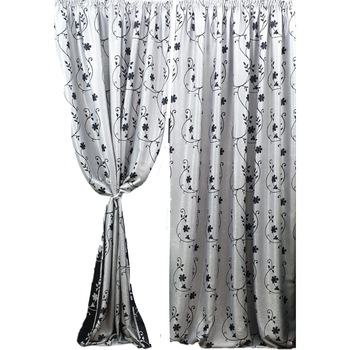 Set 2 draperii black-out MASTEL 100x245cmx2 culoare gri-negru B1 Set 2 draperii black-out MASTEL 100x245cmx2 culoare gri-negru B1