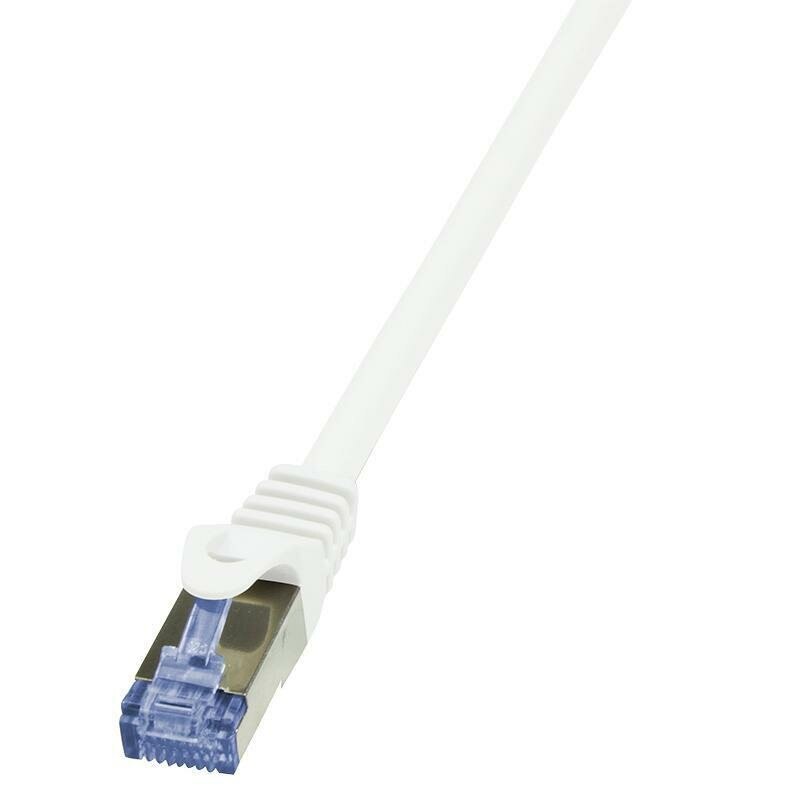 Cablu Patchcord Logikink Cat.6A 10G S/FTP PIMF PrimeLine 50m alb