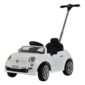 Masina pentru copii BabyMix Fiat 500 BMF500-A, Alb Masina pentru copii BabyMix Fiat 500 BMF500-A, Alb