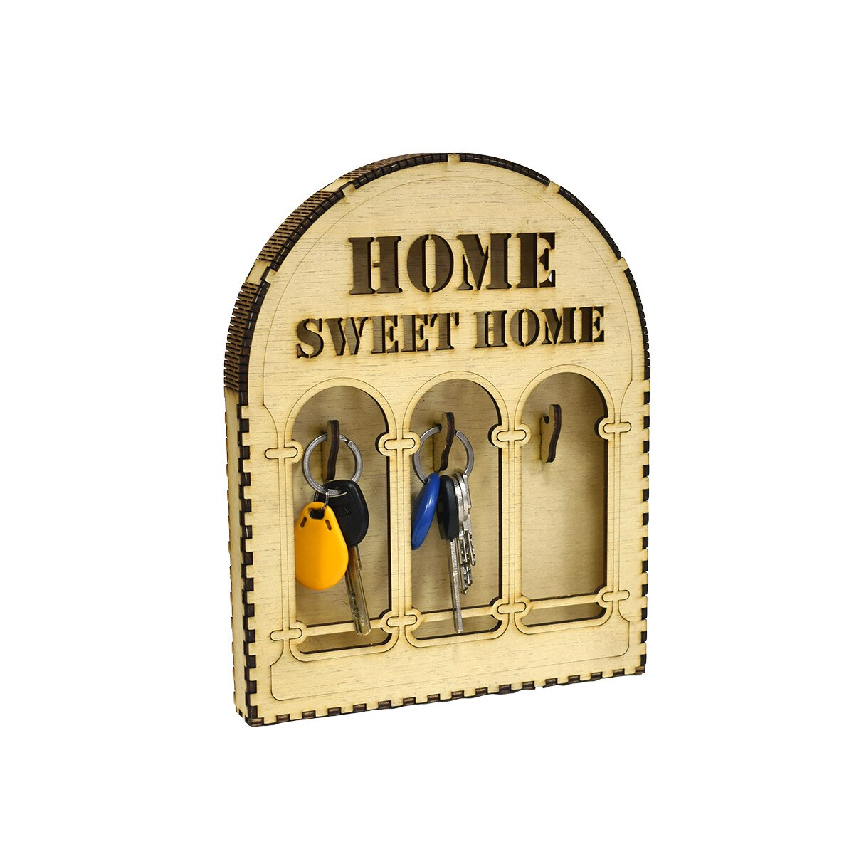 Suport Chei Forma Casuta din Lemn