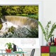 Rolete Art Shade Multicolore tip Jaluzele cu Rulou si sistem inclus Peisaje Cascada in padure vazuta printre frunze Decoratiuni, Latime 55 cm x Inaltime 190 cm
