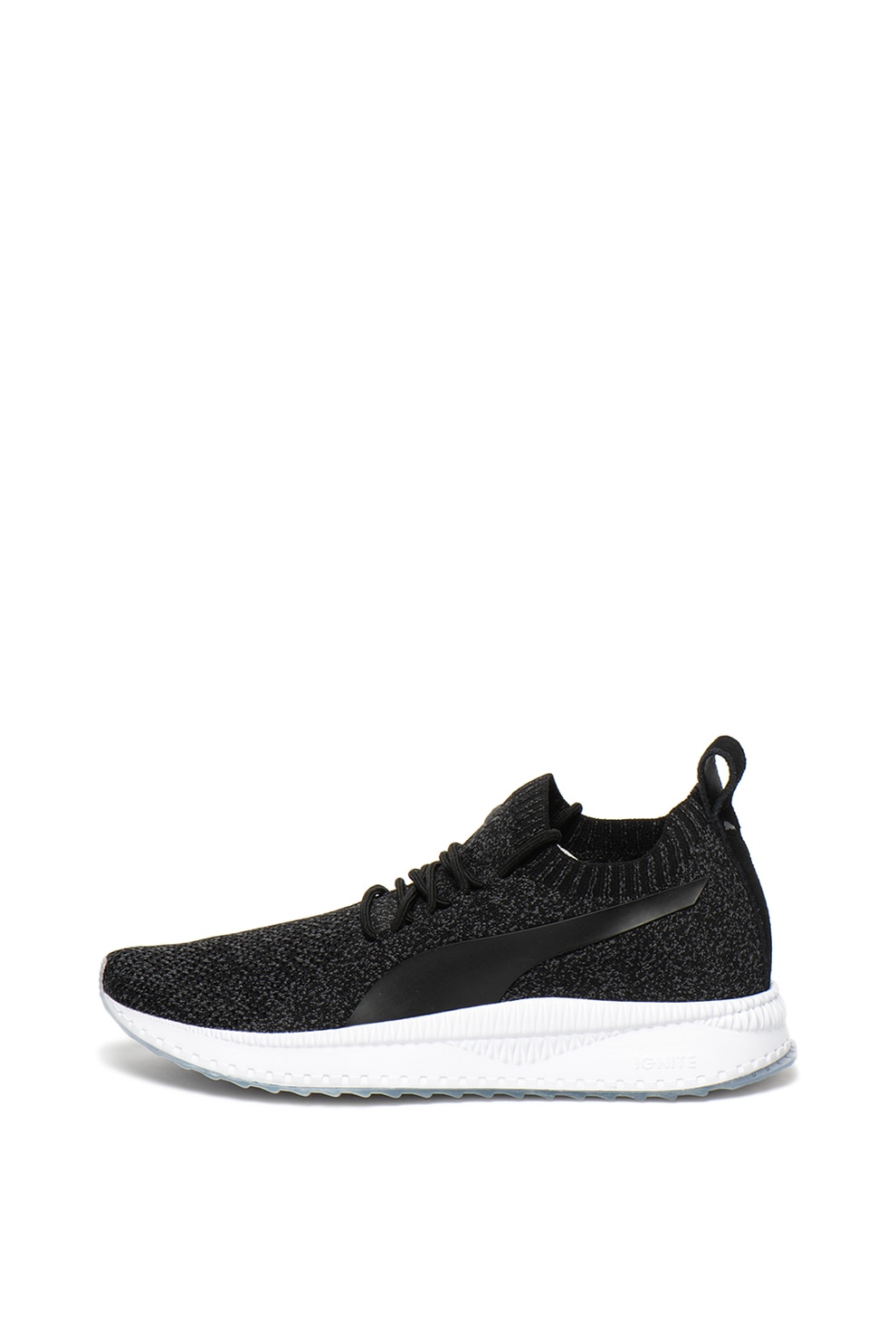 Puma, Pantofi sport slip-on Tsugi Apex, Negru/Gri inchis melange