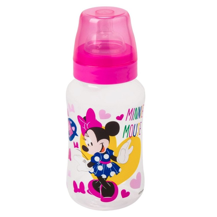 Biberon bebelusi, Zola®, roz, cu Minnie, 330 ml