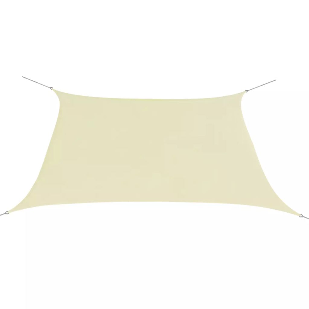 Copertina tip parasolar, patrat, vidaXL, Tesatura, 3.6 x 3.6 m, Crem