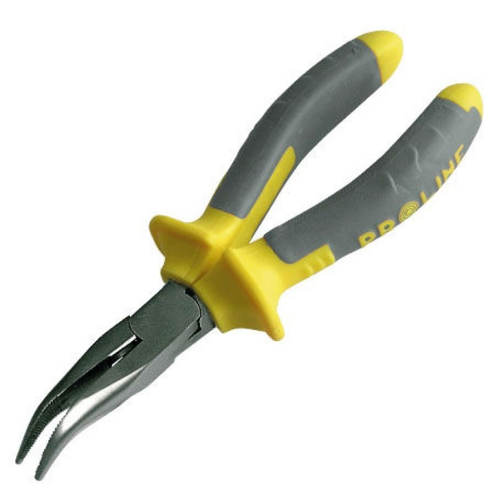 Proline Harapófogó, Hajlított csőrrel, 160 mm, Gumírozott nyéllel