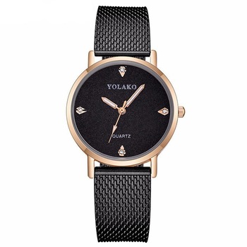 Ceas Dama Quartz Yazole Casual Elegant Negru, CP99561NU, curea din metal (mesh), afisaj analog Ceas Dama Quartz Yazole Casual Elegant Negru, CP99561NU, curea din metal (mesh), afisaj analog