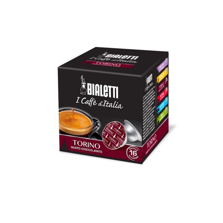 Bialetti Capsules - Caffè Torino - Espresso Gusto Cioccolatato - 16 капсули - Кафе