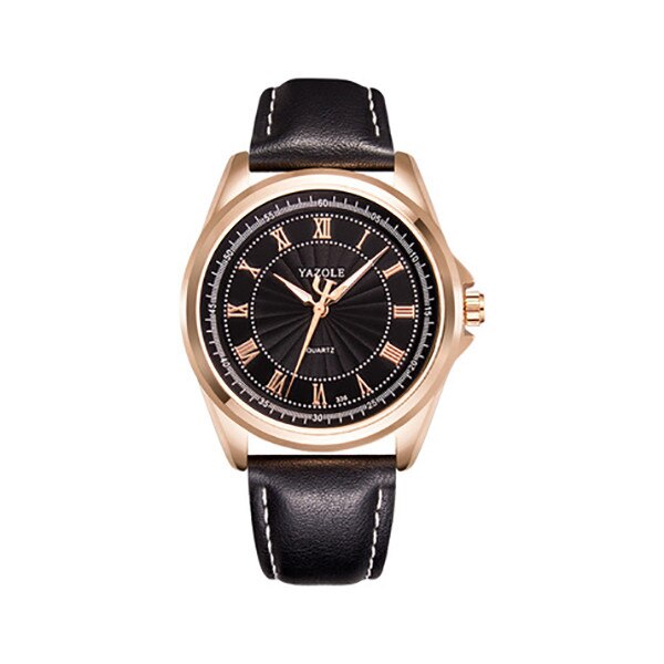 Ceas barbatesc Yazole CS911, Curea piele, Model business - elegant, Rezistent la apa