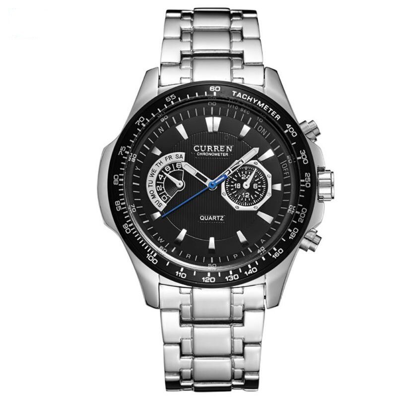 Ceas Barbatesc CURREN CS866, Stil- Business, Rezistent la apa, Otel inoxidabil, Argintiu