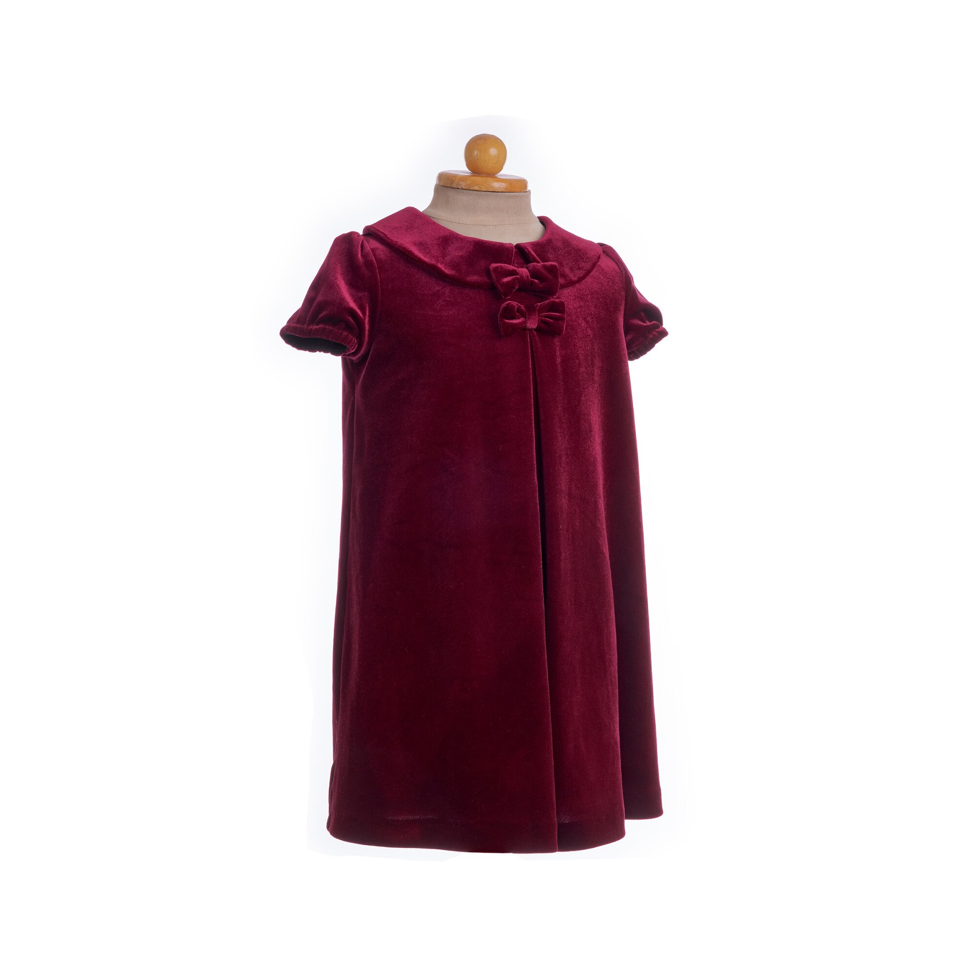 Rochie fete, Ada Rose, catifea visinie, 2-3 ani