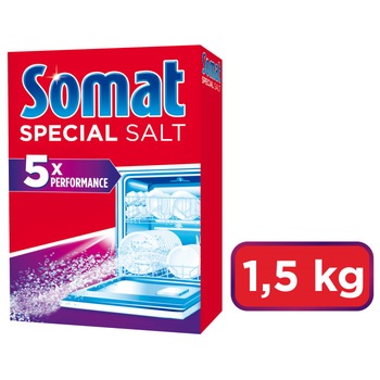 Sare pentru masina de spalat vase Somat 5xPerformance Special Salt 1,5kg Sare pentru masina de spalat vase Somat 5xPerformance Special Salt 1,5kg