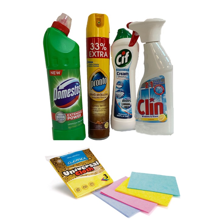 Általános tisztító Készlet: Domestos, Pronto, Cif, Clin