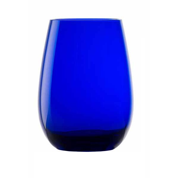 Set 6 pahar oblic, fara picior, culoare Albastru, 465 ml, Stolzle, Elements