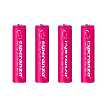 Baterii reincarcabile Ni-MH AAA 1000MAH x4, Esperanza EZA102R Baterii reincarcabile Ni-MH AAA 1000MAH x4, Esperanza EZA102R