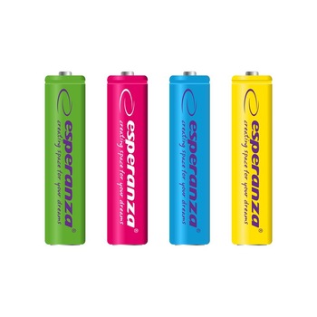 Baterii reincarcabile Ni-MH AAA 1000MAH x4, Esperanza EZA107 Baterii reincarcabile Ni-MH AAA 1000MAH x4, Esperanza EZA107