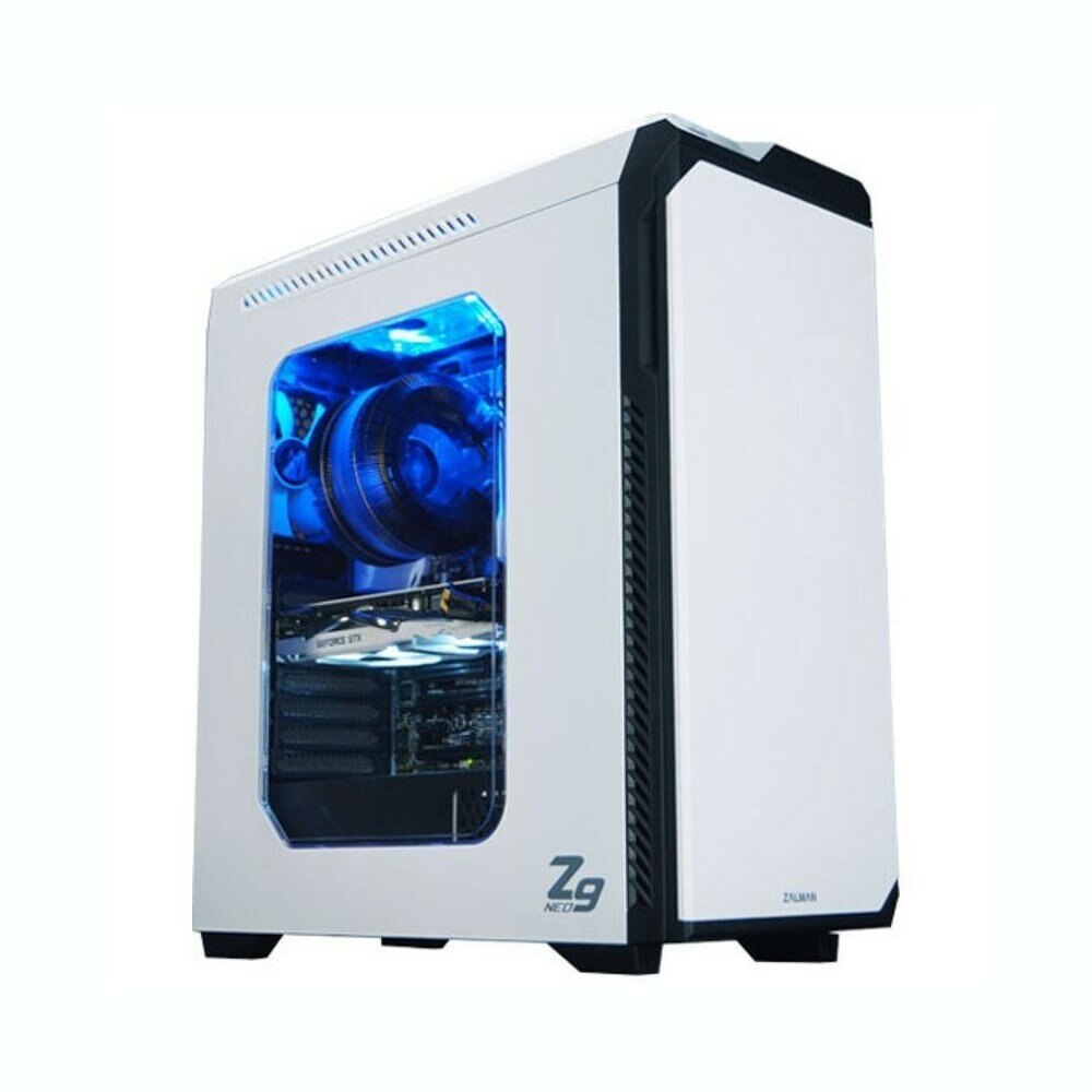 Carcasa computer cu 5 ventilatoare instalate , Zalman , Chasis , Z9 , Midi Tower , alb