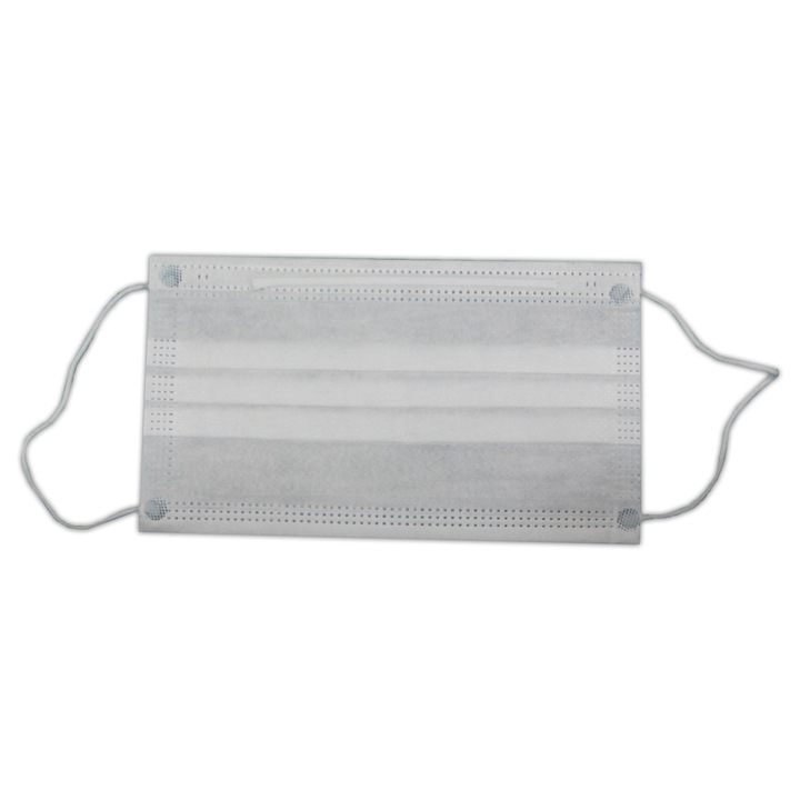 Masti chirurgicale medicale, PRIMA, cu elastic, albe, 50 bucati