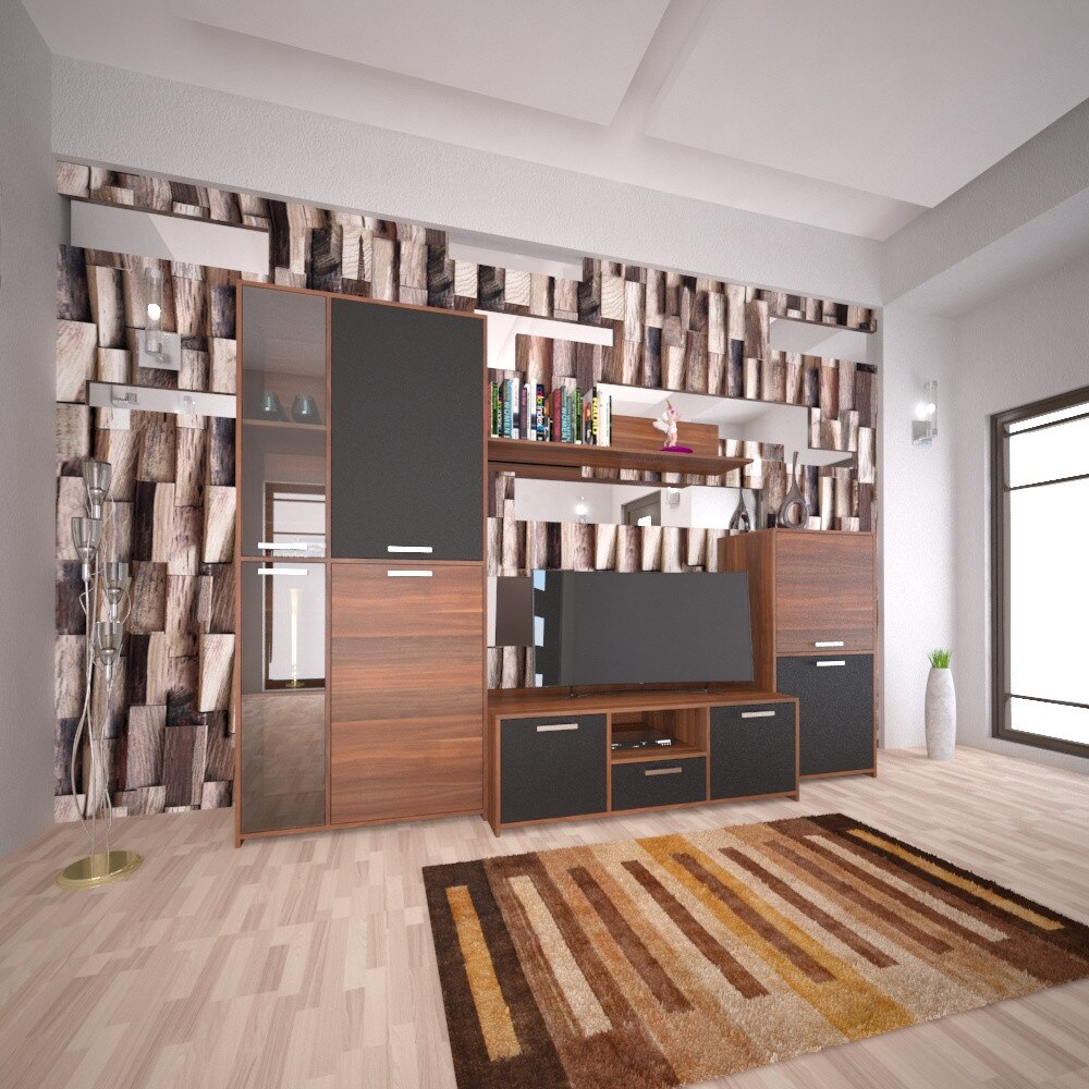 Set Mobila Living Brown,257x52x181 cm
