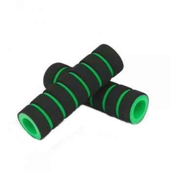 Set manson de ghidon comod si ergonomic, material buretos, lungime 130 mm, dimensiuni interioare ø17 mm, culoare verde/negru Set manson de ghidon comod si ergonomic, material buretos, lungime 130 mm, dimensiuni interioare ø17 mm, culoare verde/negru