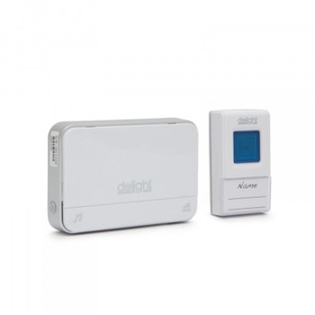 Sonerie wireless Delight, 16 tonuri, 60-90 dB, raza actiune pana la 100 m, culoare alb Sonerie wireless Delight, 16 tonuri, 60-90 dB, raza actiune pana la 100 m, culoare alb