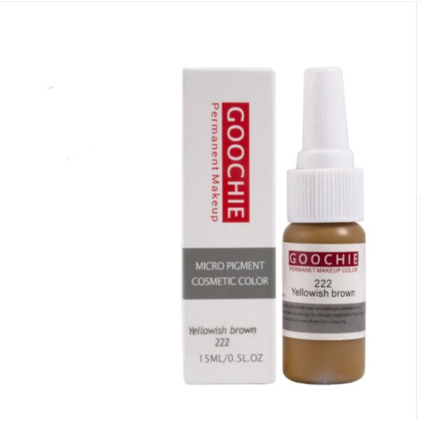 Pigment tatuaj cosmetic Goochie, 222 Yellowish brown, 15ml