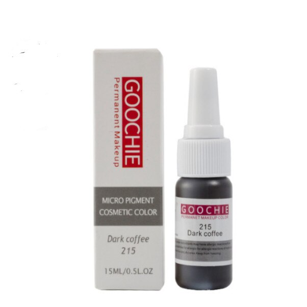 Pigment tatuaj cosmetic Goochie, 215 Dark Coffee, 15ml