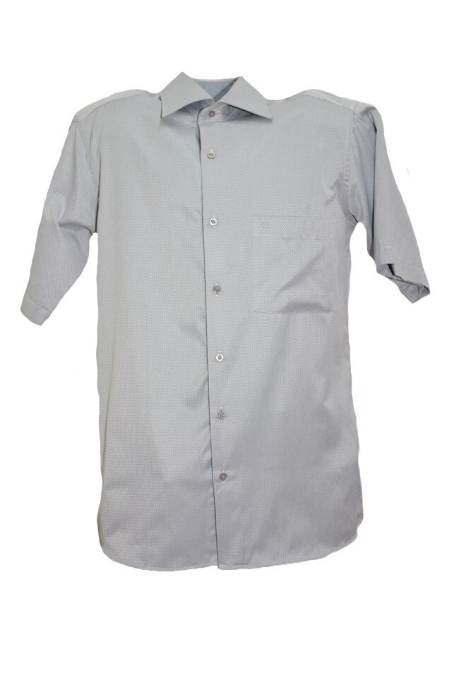 Camasa barbateasca cu maneca scurta, D&J Exclusive, Gri, 36