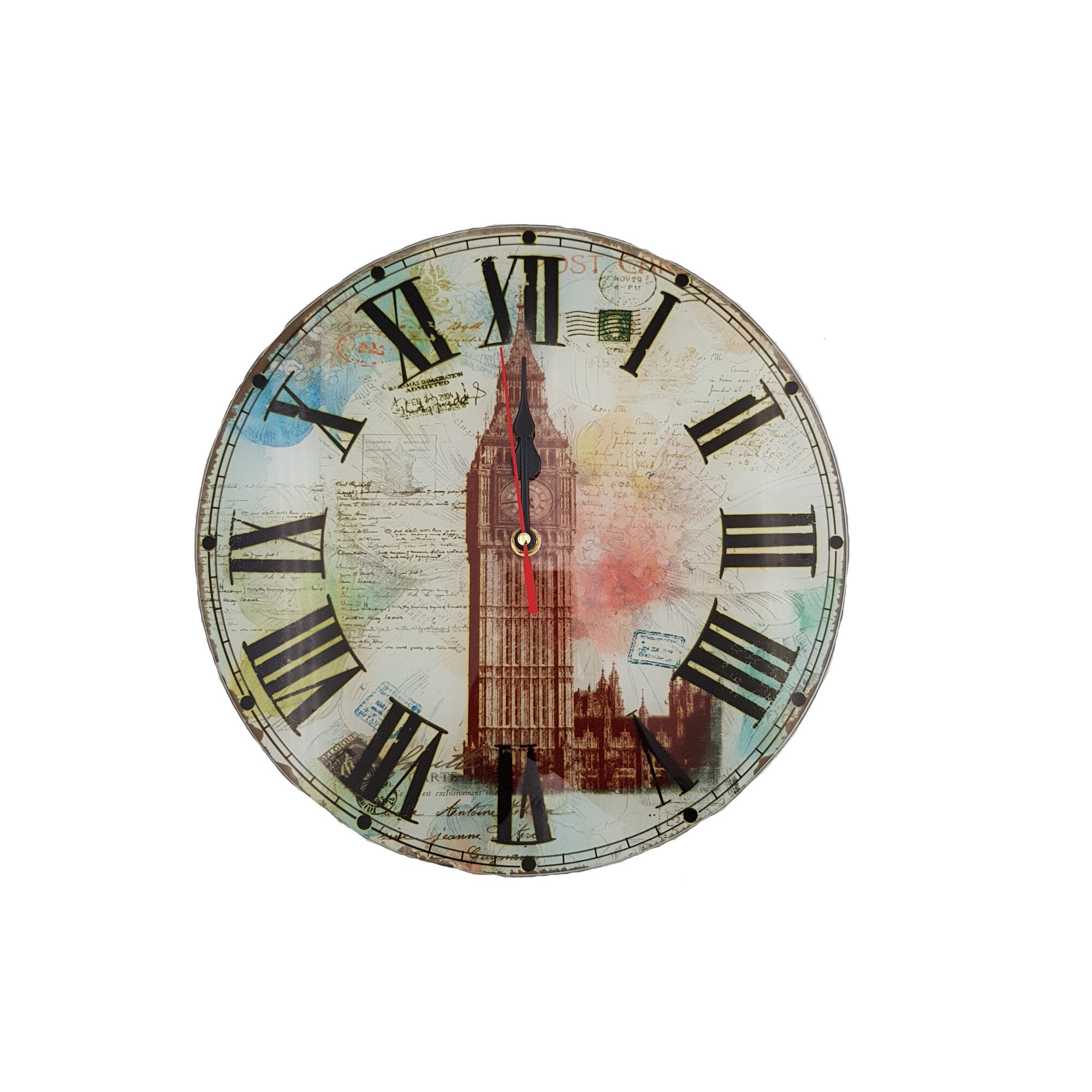 Ceas decorativ, perete, sticla, london