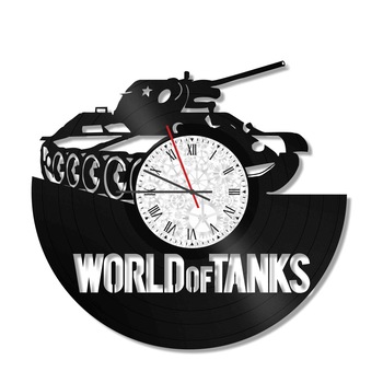 Ceas de perete Vintage din vinil Revival Vinyl Wall Clock World of tanks 2 Ceas de perete Vintage din vinil Revival Vinyl Wall Clock World of tanks 2