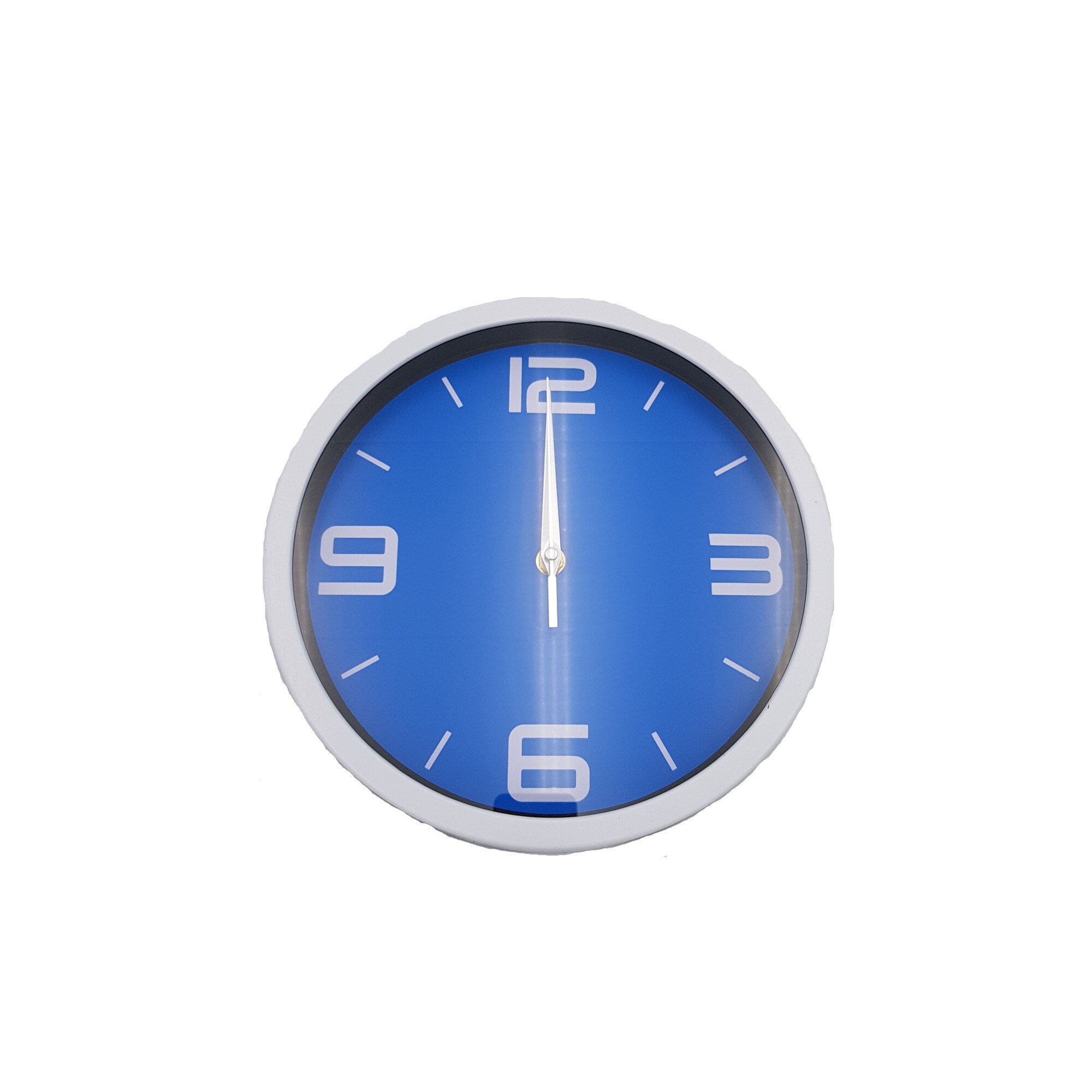 Ceas decorativ, de perete, plastic, albastru