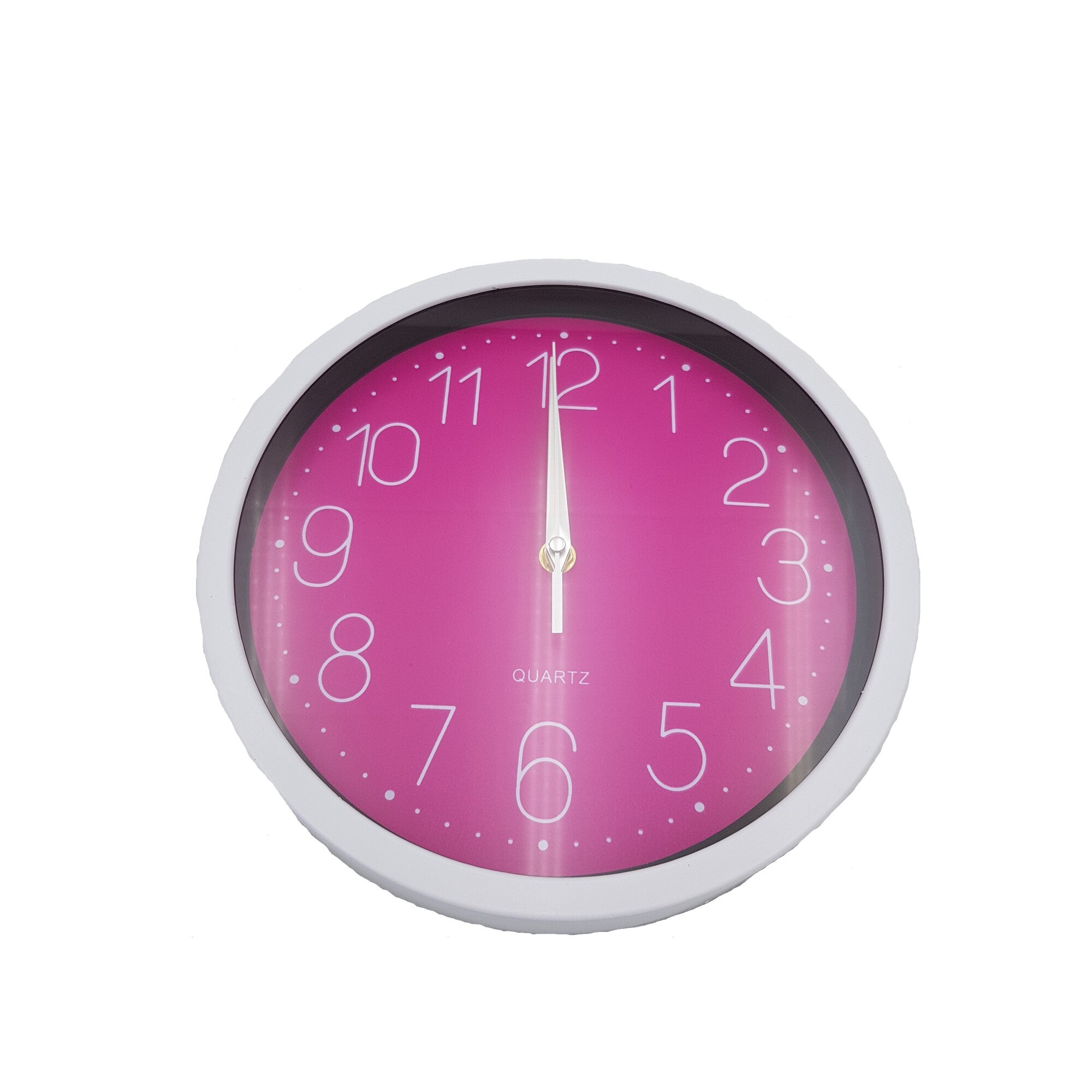 Ceas decorativ,de perete,plastic,roz