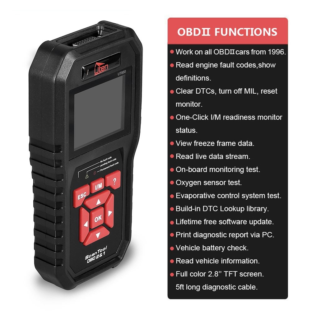 Tester auto, Diagnoza, OBD2 & CAN, UT850, Diagnostic Scanner - eMAG.ro