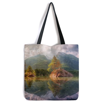 geanta tote bag peisaj de munte care se oglindeste in apa  art factory 40 x 50 cm imagen 39_0_
0