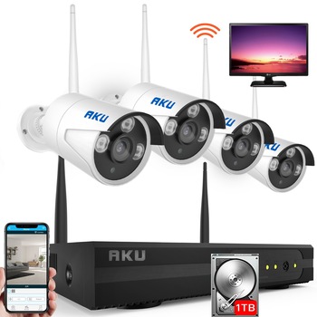 Kit supraveghere video AKU wireless 4 camere IP CLEAR HD + HDD 1TB + Monitor LG 19 Kit supraveghere video AKU wireless 4 camere IP CLEAR HD + HDD 1TB + Monitor LG 19