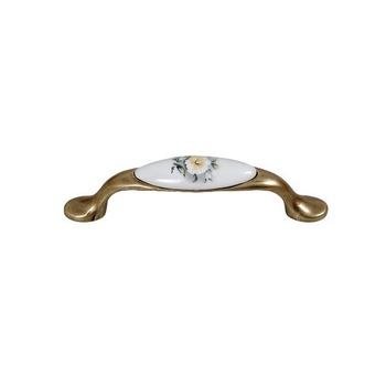 Maner mobila E052 portelan floare gri, 96mm Maner mobila E052 portelan floare gri, 96mm