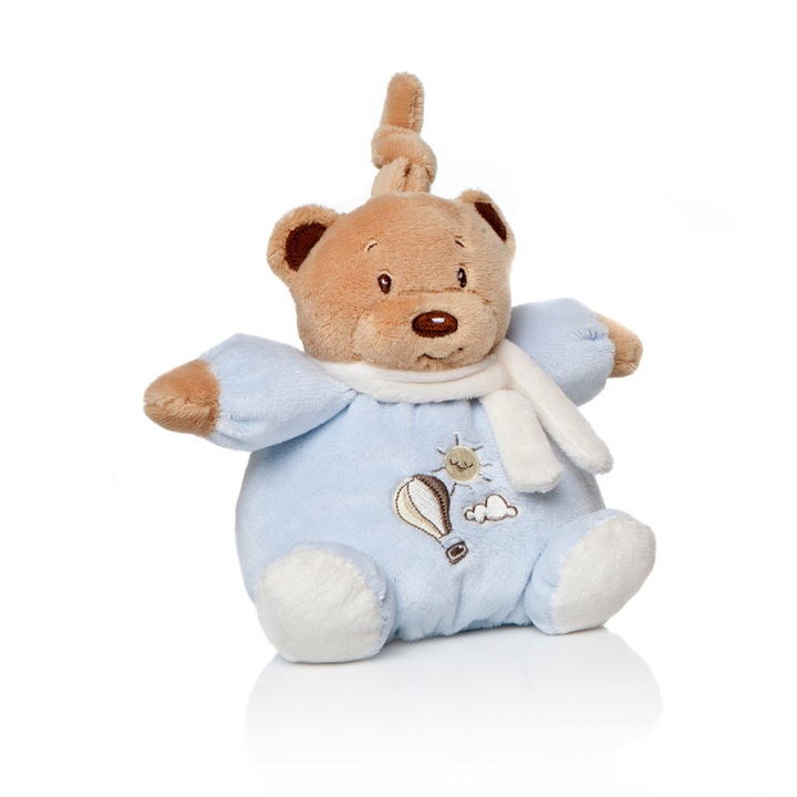 Artesavi Kék plüss zenélő mackó, 15 cm