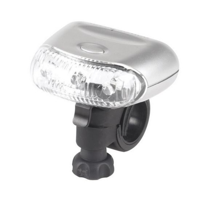 Lampa pentru bicicleta spate cu montare reglabila pe cadrul bicicletei 5 leduri rosii , necesita 2 baterii AAA