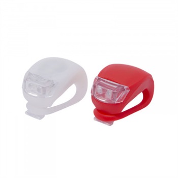 Set lumini bicicleta cu LED Motor Starter cu acoperire siliconica, functioneaza cu baterii 2xCR2032 Set lumini bicicleta cu LED Motor Starter cu acoperire siliconica, functioneaza cu baterii 2xCR2032
