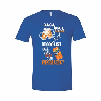 Tricou Personalizat pentru Barbati Albastru, Marimea XL -  Tricou Personalizat pentru Barbati Albastru, Marimea XL -