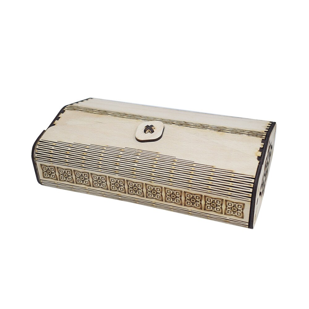 Cutie Tip Geanta Ovala din Lemn