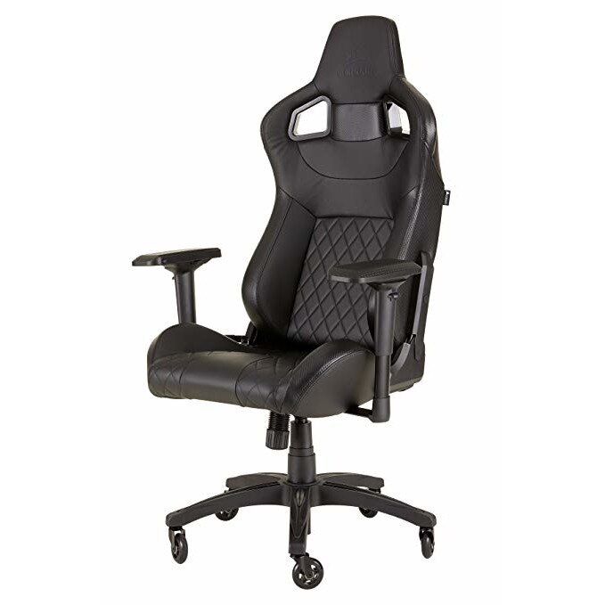 Scaun Corsair Gaming T1 RACE 2018, High Back Desk & Office Chair, Negru