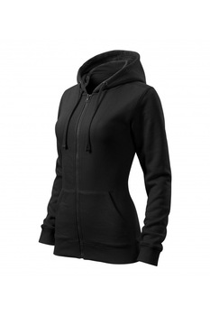 Hanorac dama cu gluga, 411-2, Negru Hanorac dama cu gluga, 411-2, Negru