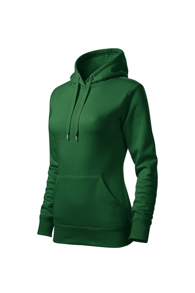 Hanorac dama cu gluga, 414-6, Verde sticla