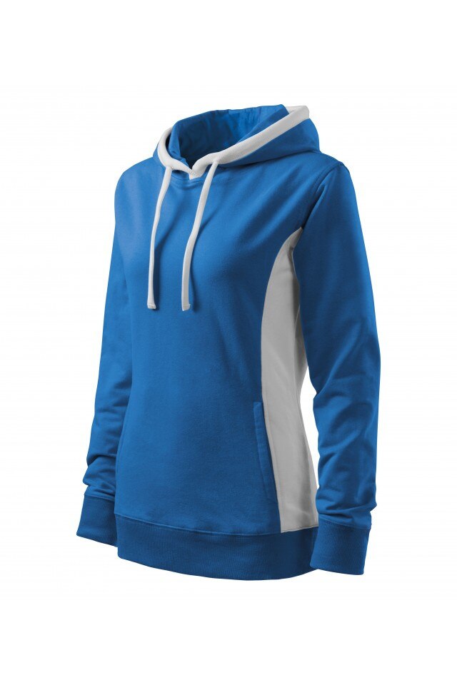 Hanorac dama cu gluga, 408-4, Albastru azur